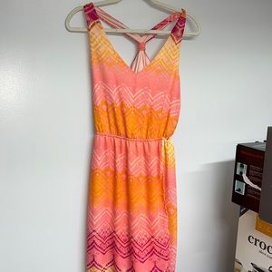 Maurices medium dress orange pink yellow